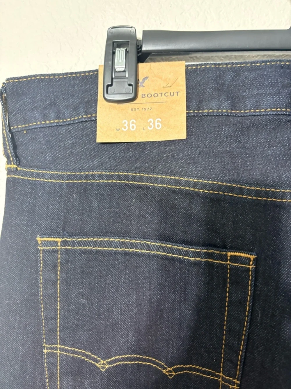 American Eagle Outfitters Men’s Dark Indigo Classic Bootcut Jeans NWT 36/36‎